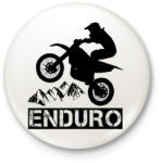 printfashion Enduro - Kitűző, hűtőmágnes - Fehér (4254746)