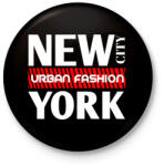 printfashion New York City - Kitűző, hűtőmágnes - Fekete (4387611)