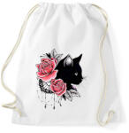 printfashion Cat tattoo - Sportzsák, Tornazsák - Fehér (1615332)