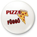 printfashion Pizza Függő - Kitűző, hűtőmágnes - Fehér (3087951)
