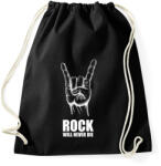 printfashion Rock will never die - Sportzsák, Tornazsák - Fekete (4746782)