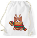 printfashion Karácsonyi pulcsis corgi - Sportzsák, Tornazsák - Fehér (10140453)