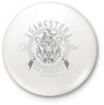 printfashion Medve 05 - San Francisco Gangster - Kitűző, hűtőmágnes - Fehér (4950504)