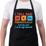printfashion I tell dad jokes - Kötény - Fekete (13491686)