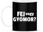 printfashion Fej vagy gyomor - Bögre - Fekete (10427757)