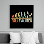 printfashion Grill evolution - Vászonkép - Fekete (13685952)