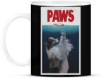 printfashion PAWS jaws ausztrál juhász kutya - Bögre - Fekete (16310546)