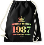 printfashion 1987 - Sportzsák, Tornazsák - Fekete (4466802)