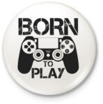 printfashion Born to play - Kitűző, hűtőmágnes - Fehér (5328226)