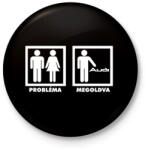 printfashion Audi Probléma Megoldva - Kitűző, hűtőmágnes - Fekete (3098245)