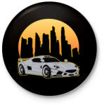 printfashion Sport autó - Kitűző, hűtőmágnes - Fekete (13038201)