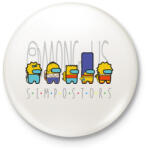 printfashion Among us - simpostors - Kitűző, hűtőmágnes - Fehér (4226888)