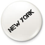 printfashion New York - Kitűző, hűtőmágnes - Fehér (4382891)