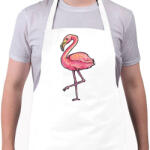 printfashion Flamingó vízfesték - Kötény - Fehér (4906012)