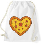 printfashion Pizza szív - Sportzsák, Tornazsák - Fehér (14106647)