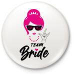 printfashion Team Bride 3 - Kitűző, hűtőmágnes - Fehér (12599003)