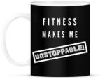 printfashion Fitness makes me unstoppable - Bögre - Fekete (2466230)