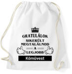 printfashion Gratulálok sikerült megtalálnod a legjobb kőművest - Sportzsák, Tornazsák - Fehér (14585374)