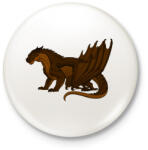 printfashion Óriás Sárkány - Kitűző, hűtőmágnes - Fehér (3075911)