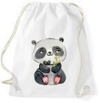 printfashion Cute Panda boy - Sportzsák, Tornazsák - Fehér (1258287)