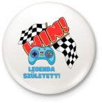 printfashion Gamer legenda született - Kitűző, hűtőmágnes - Fehér (14032762)