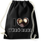 printfashion I love Túró rudi - Sportzsák, Tornazsák - Fekete (11775911)