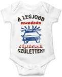 printfashion Rendőr szülinapja július színes - Baba Body - Fehér (5719902)