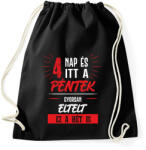 printfashion 4 nap és itt a péntek - fehér - Sportzsák, Tornazsák - Fekete (7079209)