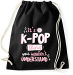 printfashion KPOP rajongó - Sportzsák, Tornazsák - Fekete (1478767)