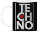 printfashion Techno Love - Bögre - Fekete (2603730)