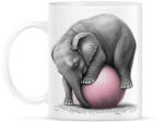 printfashion Bébi elefánt egy pink labdával - Bögre - Fehér (12642696)