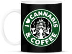 printfashion Cannabis and coffee - Bögre - Fekete (10131337)
