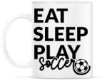 printfashion Eat Sleep Play Soccer - Bögre - Fehér (4955229)