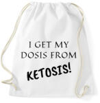 printfashion I get my dosis from Ketosis - Sportzsák, Tornazsák - Fehér (2465791)