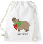 printfashion capybara család - koszorú - Sportzsák, Tornazsák - Fehér (14887733)