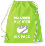 printfashion Decemberben született kockás hasú 2 - Sportzsák, Tornazsák - Limezöld (1274858)