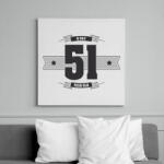 printfashion b-day-51-dark-lightgrey - Vászonkép - Fehér (6622832)