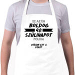 printfashion Utálom ezt a pólót - 40. - Kötény - Fehér (11701276)