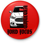 printfashion Ford Focus saját névvel - Kitűző, hűtőmágnes - Piros (13253073)