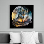 printfashion Farkas - Vászonkép - Fekete (16120238)