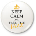 printfashion Keep calm - Jazz - Kitűző, hűtőmágnes - Fehér (7656879)