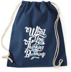 printfashion Mire gondolsz ? - Sportzsák, Tornazsák - Sötétkék (205384)