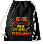 printfashion ACDC rajongó - Sportzsák, Tornazsák - Fekete (2648252)