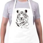 printfashion Tigris - Kötény - Fehér (4903854)