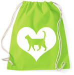 printfashion I love my cat - Sportzsák, Tornazsák - Limezöld (2532060)