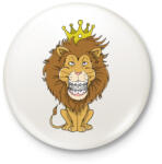 printfashion Az oroszlánok királya - Kitűző, hűtőmágnes - Fehér (3082786)