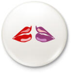 printfashion LIps - Kitűző, hűtőmágnes - Fehér (3090387)