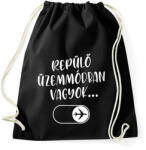 printfashion Repülő üzemmód - Sportzsák, Tornazsák - Fekete (7686654)
