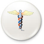 printfashion Kundalíni - Kitűző, hűtőmágnes - Fehér (3077420)