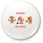printfashion Capybara Just Sports - Kitűző, hűtőmágnes - Fehér (14243357)